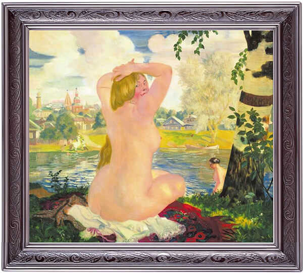 Кустодиев Борис Михайлович (1878-1927). Купание, 1921. (Ню)